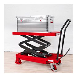 STIER Doppelscheren-Hubtischwagen 350kg Traglast