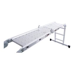 STIER Vielzweckleiter 4x3 Sprossen + Plattform 150 kg 12 Stufen DIN EN 131