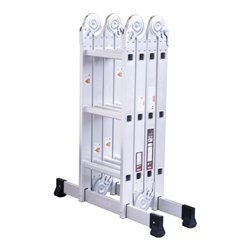 STIER Vielzweckleiter 4x3 Sprossen + Plattform 150 kg 12 Stufen DIN EN 131