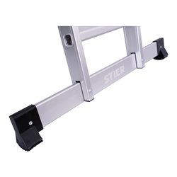 STIER Vielzweckleiter 4x3 Sprossen + Plattform 150 kg 12 Stufen DIN EN 131