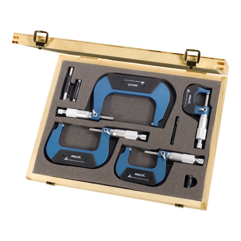 HOLEX Bügelmessschrauben-Satz 0-100 mm