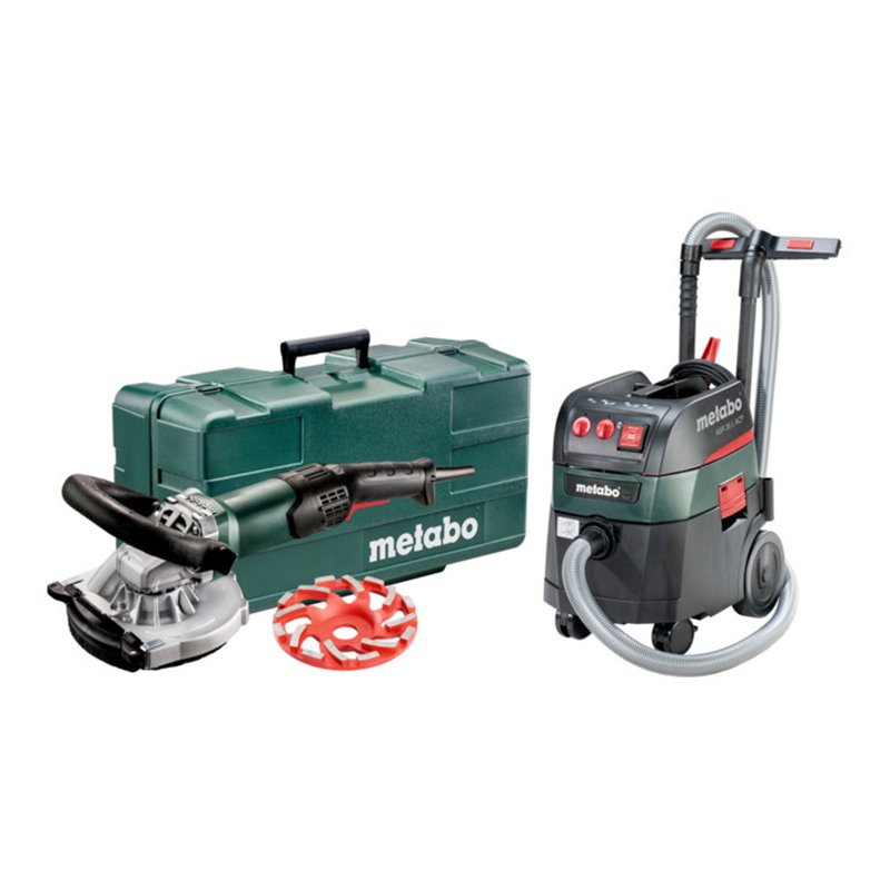 Metabo Set Renovierungsschleifer RSEV 19-125 RT + Allessauger ASR 35 L ACP Kunststoffkoffer