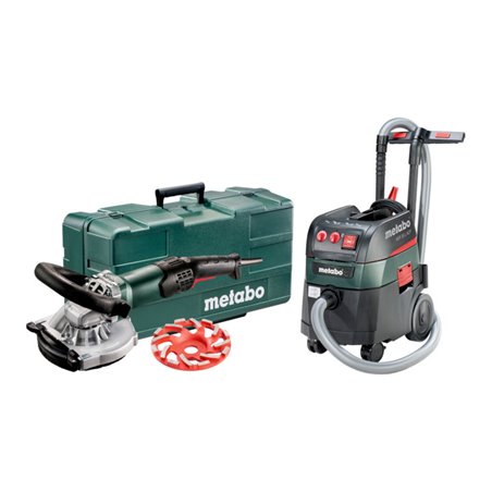 Metabo Set Renovierungsschleifer RSEV 19-125 RT + Allessauger ASR 35 L ACP Kunststoffkoffer