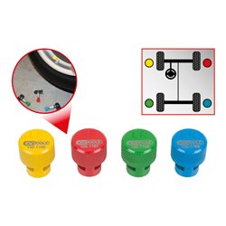 KS Tools RDKS / TPMS Reifenentlüfter-Satz, 4-teilig