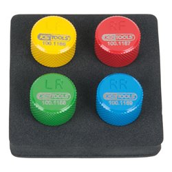 KS Tools RDKS / TPMS Reifenentlüfter-Satz, 4-teilig