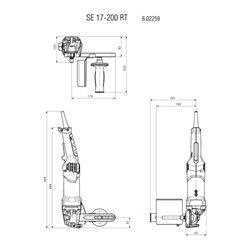 Metabo Satiniermaschine SE 17-200 RT Set Stahlblech-Tragkasten