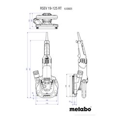 Metabo Renovierungsschleifer RSEV 19-125 RT mit Diamantschleiftopf Beton 'professional'  Kunststoffkoffer