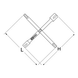 KS Tools Sanitär-Kreuzschlüssel, 10 Funktionen