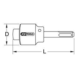 KS Tools 1/2' Hahnverlängerungsfräser, SDS-Aufnahme