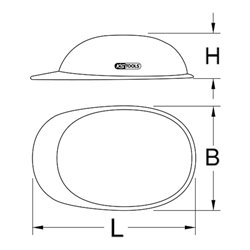 KS Tools Arbeits-Schutzhelm, rot