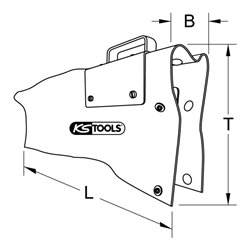KS Tools Isolierte Abdeckhaube für 1 Sicherungsleiste mit Griff