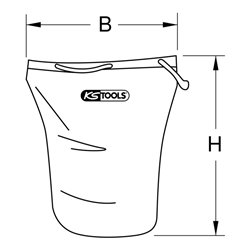 KS Tools Tragetasche für Arbeitsschutzhelm, 500mm