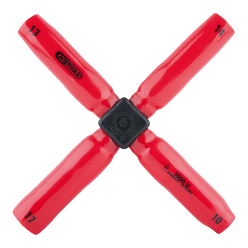 KS Tools Isolierter Kreuzschlüssel, 10x13x14x17mm Länge 220 mm