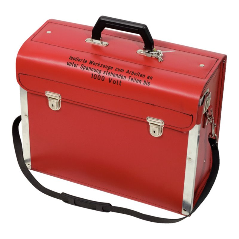 KS Tools Werkzeugkoffer, leer, Leder, Vorder- und Mittelwand abklappbar