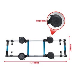 KS Tools Vierfach-Saugheber, 50 kg