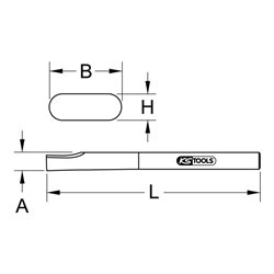 KS Tools Karosserie-Trennmeißel, 300mm