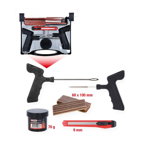 KS Tools Reifenvulkanisier-Satz für KFZ, 5-tlg., 100 mm Fäden