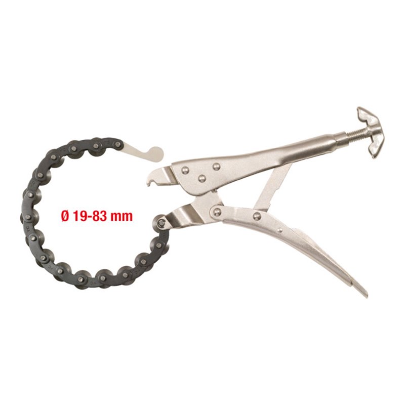KS Tools Grip-Auspuff-Kettenrohrabschneider für Edelstahlrohre, Ø 19-83 mm