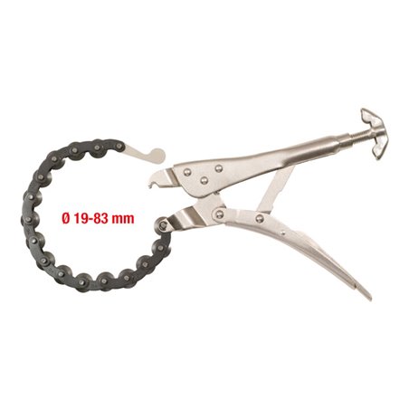 KS Tools Grip-Auspuff-Kettenrohrabschneider für Edelstahlrohre, Ø 19-83 mm