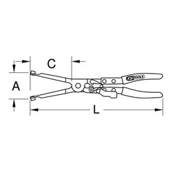 KS Tools Auspuffschellen-Zange,310mm