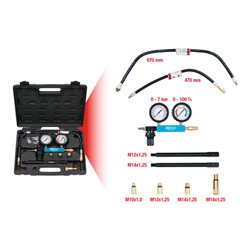 KS Tools Zylinder-Druckverlust-Tester, 9-teilig