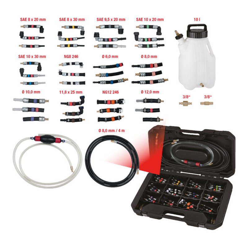 KS Tools Kraftstoffsystem Prüf- und Reinigungs-Satz, 43-teilig