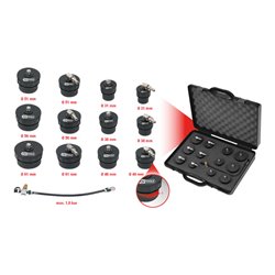 KS Tools Turbolader-Bajonett-Ladeluft-System-Prüfkoffer-Satz, 13-tlg.