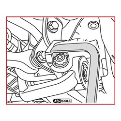 KS Tools Ölfilterschlüssel für Haldex-Kupplungen, 46mm