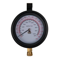 KS Tools Manometer Ø 100,0 mm, 0 - 10 bar mit 1/4' Schnellkupplung