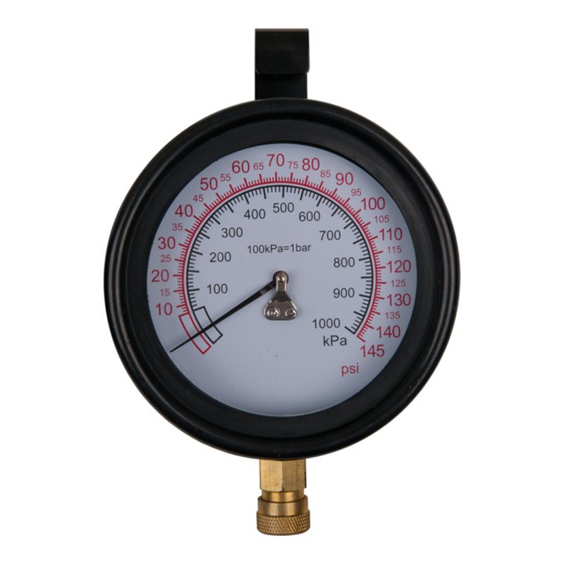 KS Tools Manometer Ø 100,0 mm, 0 - 10 bar mit 1/4' Schnellkupplung