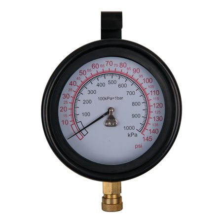 KS Tools Manometer Ø 100,0 mm, 0 - 10 bar mit 1/4' Schnellkupplung