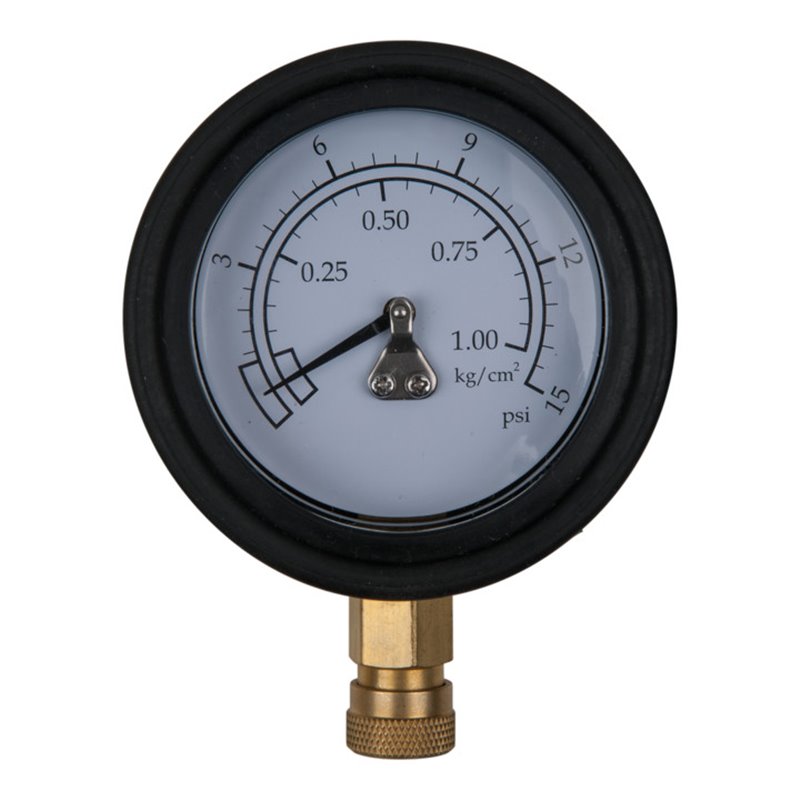 KS Tools Manometer Ø 75,0 mm, 0 - 1 bar mit 1/4' Schnellkupplung