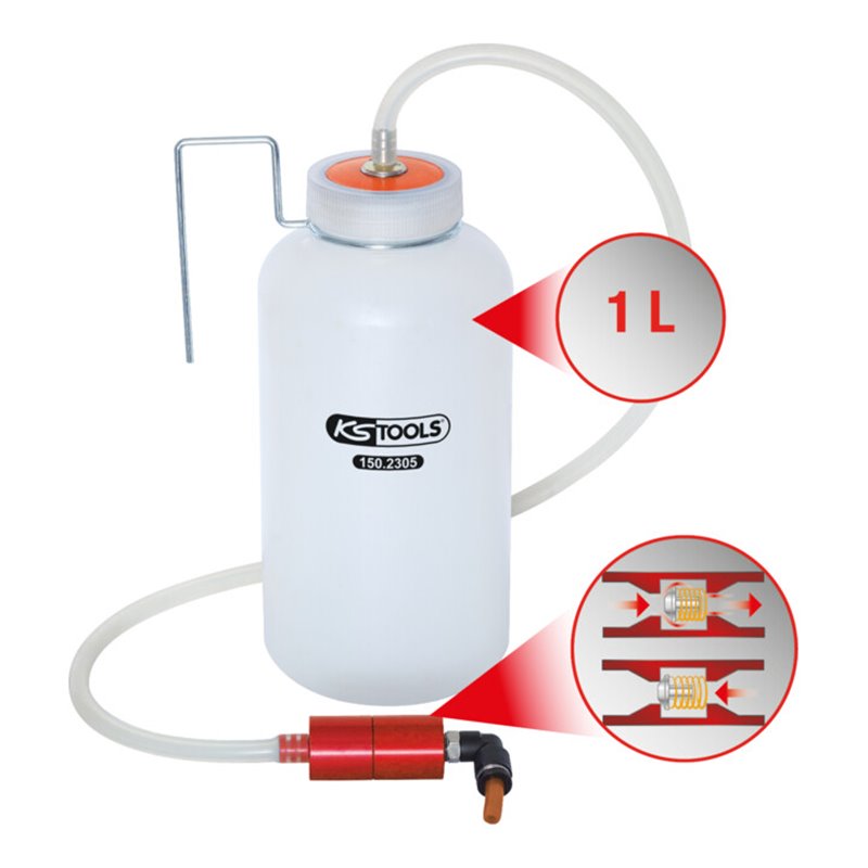 KS Tools Easy-Ventil-Entlüfter mit Auffangflasche