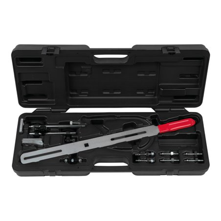 KS Tools Zweimassenschwungrad Prüfwerkzeug ohne Winkelgradscheibe und Messuhr, 15-teilig