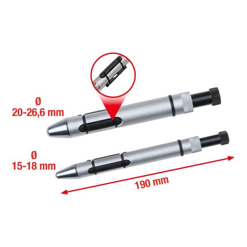 KS Tools Kupplungs-Zentrierdorn-Satz Ø 15,0 - 26,6 mm, 2-teilig