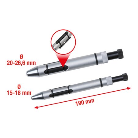 KS Tools Kupplungs-Zentrierdorn-Satz Ø 15,0 - 26,6 mm, 2-teilig