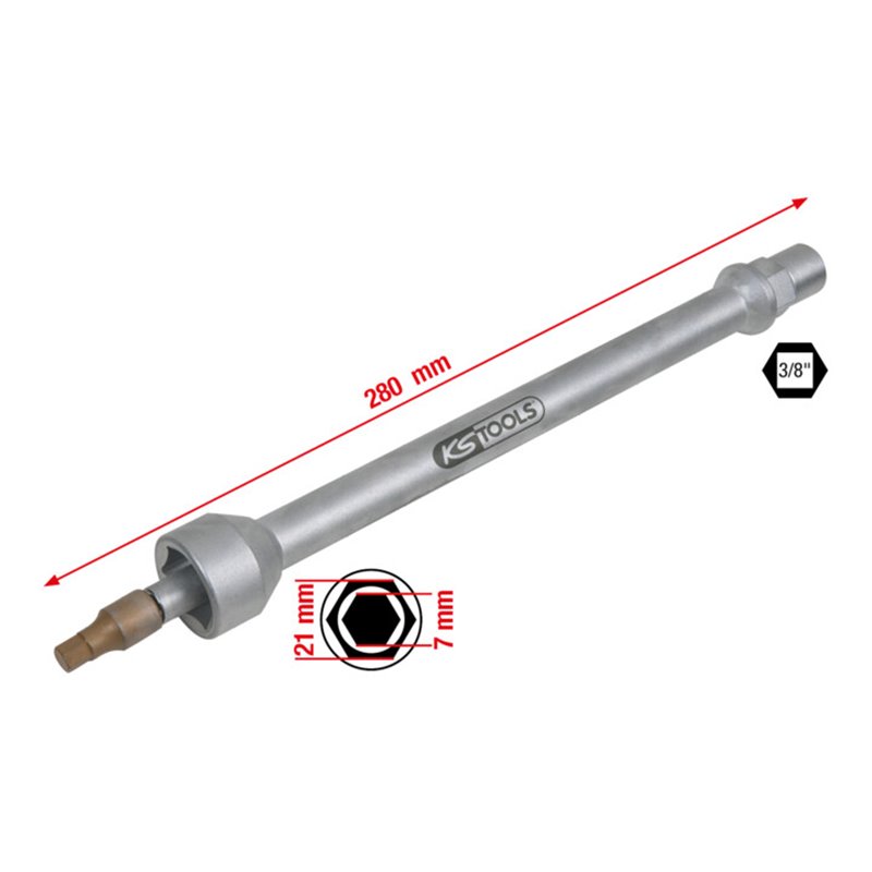 KS Tools 3/8' Spezial Stoßdämpfer-Lösewerkzeug für Mercedes V-Klassen, 18mm