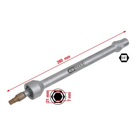KS Tools 3/8' Spezial Stoßdämpfer-Lösewerkzeug für Mercedes V-Klassen, 18mm