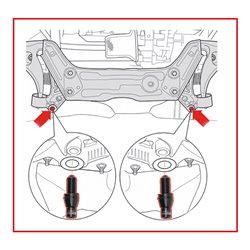 KS Tools VAG Fixierbolzen-Satz für Hilfsrahmen M12 x 1,5, 4-tlg.