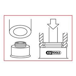 KS Tools Ventilschaft-Dichtring-Werkzeug-Satz,16-tlg