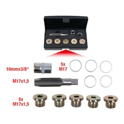 KS Tools Ölablassschrauben-Gewindereparatur-Satz, 12-teilig M17 x 1,5