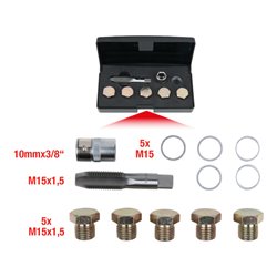 KS Tools Ölablassschrauben-Gewindereparatur-Satz, 12-teilig M15 x 1,5