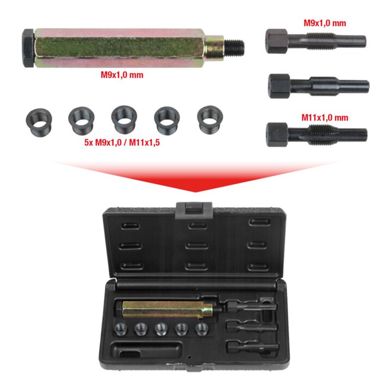 KS Tools THREADfix Reparatur-Satz M9x1 f.Glühkerzen,9-teilig