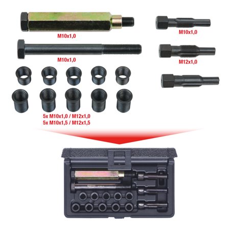 KS Tools THREADfix Reparatur-Satz M10x1 Glühkerzen,15-teilig