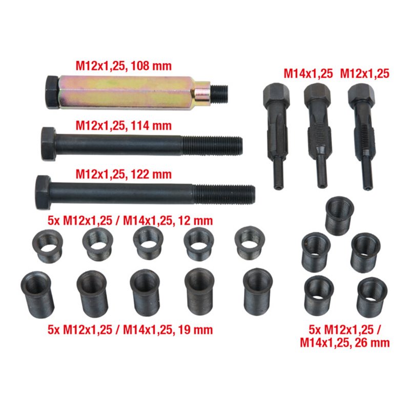 KS Tools THREADfix Reparatur-Satz M12x1,25 Glüh+Zündkerzen,21-teilig