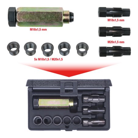 KS Tools THREADfix Reparatur-Satz M18x1,5 f.Lambdasonden,9-teilig