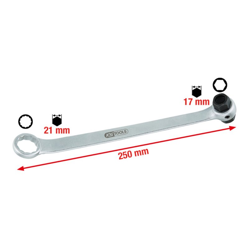 KS Tools Öldienst-Schlüssel Innensechskant für VAG, 17x21mm