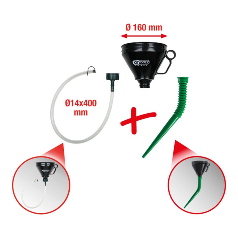 KS Tools Universal-Trichter-Satz, 3-teilig