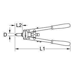 KS Tools Universal-Nietzange, 510 mm