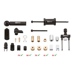 KS Tools Injektor-Düsen-Auszieher-Satz für VAG, 24-tlg.